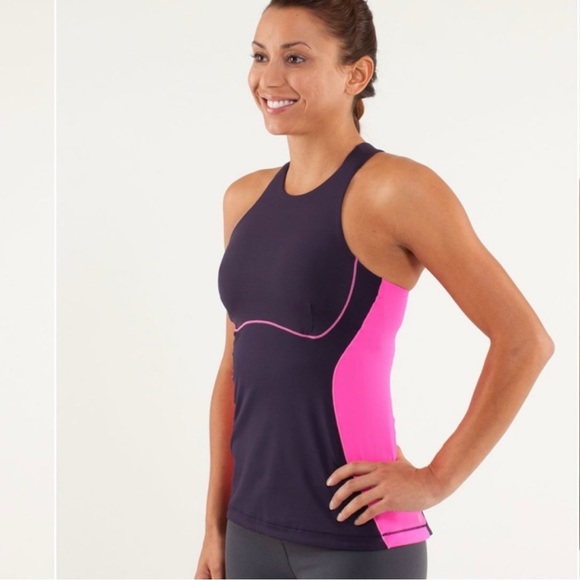 Lululemon Athletica Spin it to Win it tank top - pink & purple, size: 8 - Picture 8 of 8